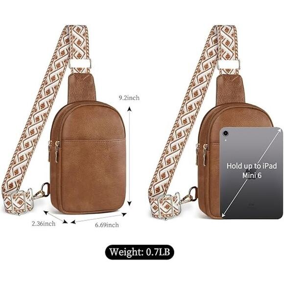 Anti Theft Crossbody Sling Bag for Trendy, Small Vegan Leather Cross body Fan... - Picture 3 of 5